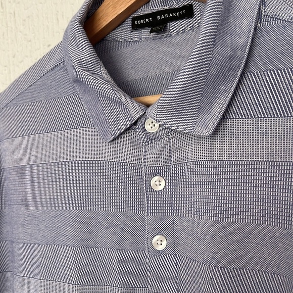 ROBERT BARAKETT BALBOA POLO RB11075 Blue Knit Design Large - Picture 1 of 10